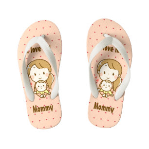 Chanclas Para Niños World's Best Mom Cute Mother's Day Kawaii Cartoon