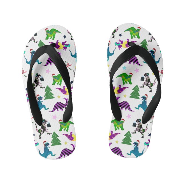 Chanclas Para Niños Xmasaurs (Plantilla)
