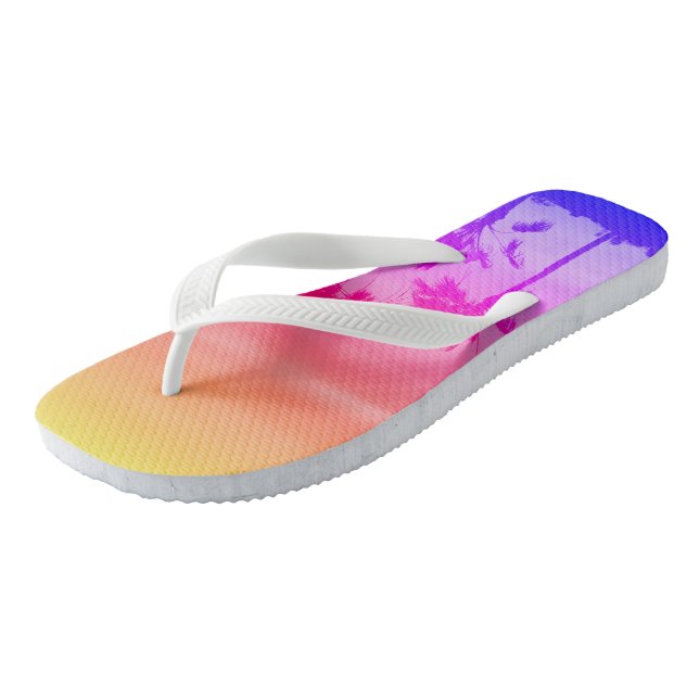 Chanclas Paraíso de puesta de sol palmas flip flops (Angular)