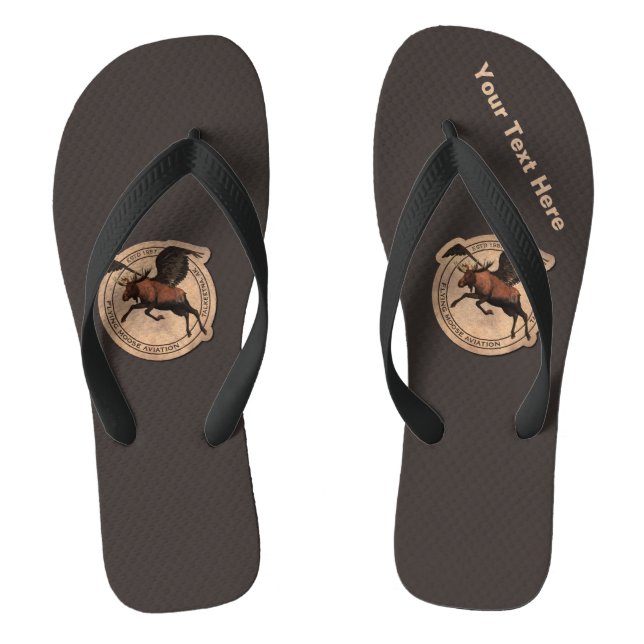 Chanclas Parche de Aviación de Moose Volador (Plantilla)