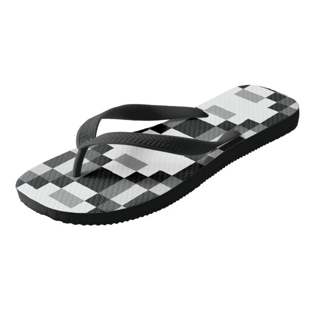 Chanclas Parcheado de Gris Negro y Blanco (Angular)