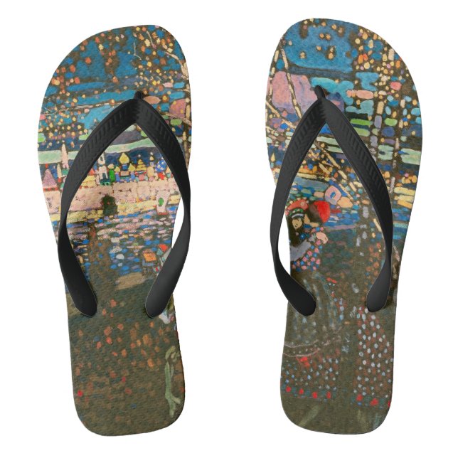 Chanclas Pare de jinetes Kandinsky abstracto colorido (Plantilla)
