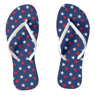 Chanclas Pareja de Flip Flops de estrellas rojas blancas y