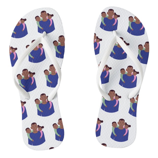 Chanclas Pareja de Flip Flops en el Día de los Padres Afric (Plantilla)