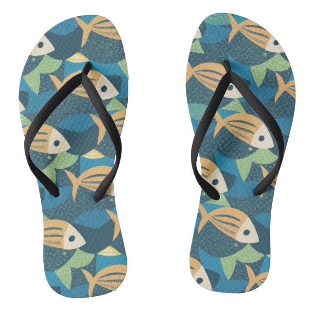 Chanclas Pareja de Flip Flops, peces (Plantilla)