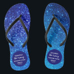 Chanclas Partido Bachelorette Purpurina Azul<br><div class="desc">Diseño de soltera Blue Purpurina Weekend. Este flops de la fiesta de la Bachelorette combina dos tamaños de letra para un aspecto más dinámico. Para hacer coincidir los elementos,  por favor siga el enlace: En funda necesita personalización para el diseño puede ponerse en contacto conmigo : szdesigns2021@gmail.com</div>