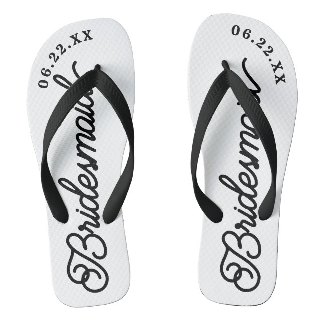 Chanclas Partido Bridal de Personalizado Moderno Flip Flops (Plantilla)