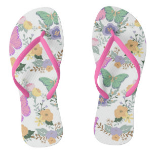 Chanclas Pastel Butterflies Damas Flip Flops