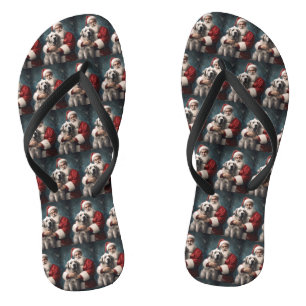 Chanclas Pastor de Anatolia con Navidad de Santa Claus