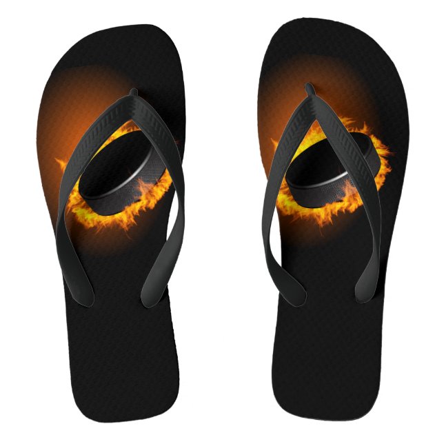 Chanclas Pato de hockey en llamas (Plantilla)