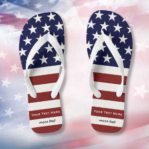 Chanclas Patriota de la bandera estadounidense, 4 de julio,