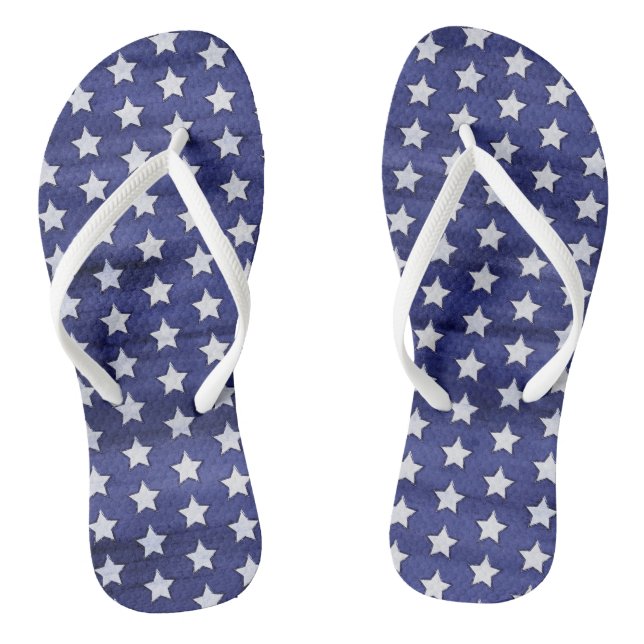Chanclas Patriótico 4 de julio Estrellas de Estados Unidos (Plantilla)