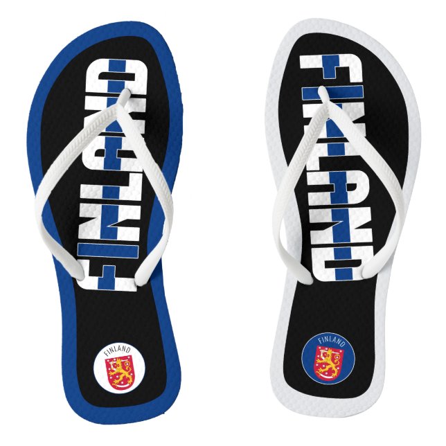Chanclas Patriótico de la Bandera de Finlandia (Plantilla)