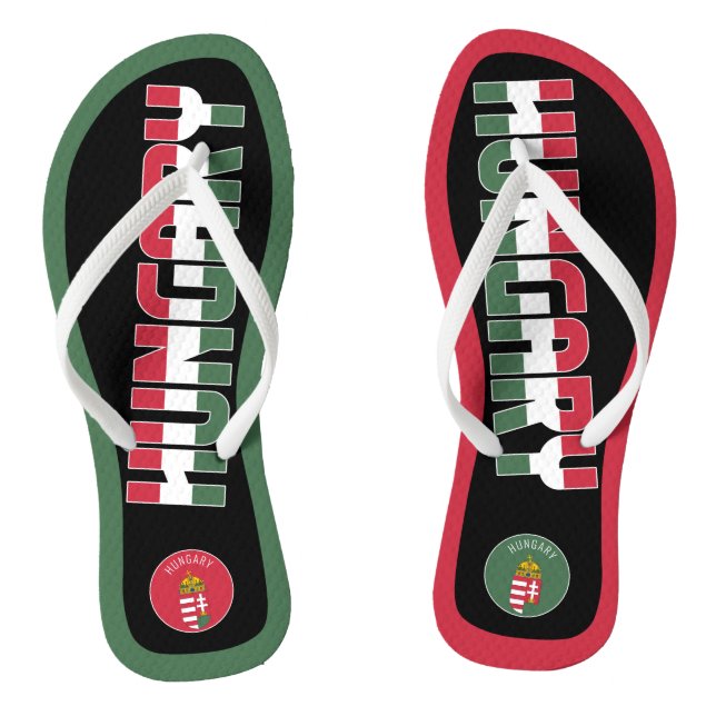 Chanclas Patriótico de la bandera de Hungría (Plantilla)