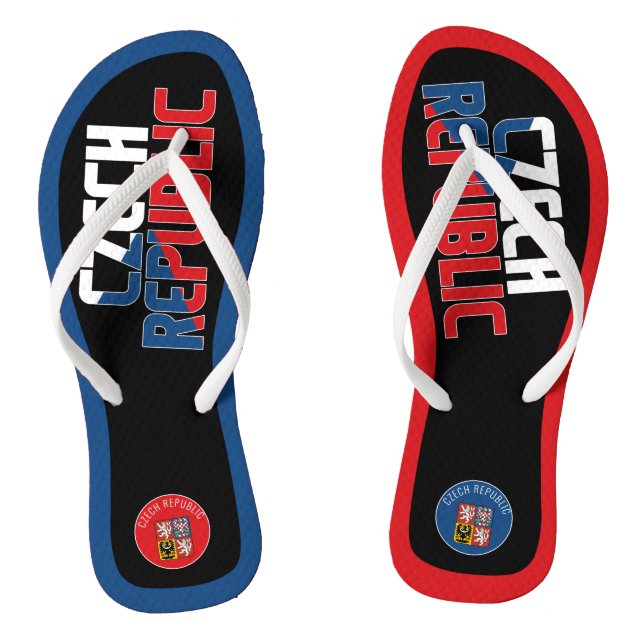 Chanclas Patriótico de la Bandera de la República Checa (Plantilla)