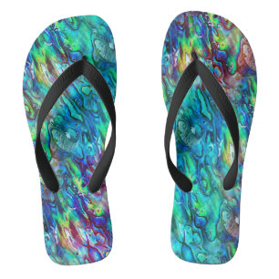 Chanclas Patrón 1 de trama de Abalone Paua de Nueva Zelanda