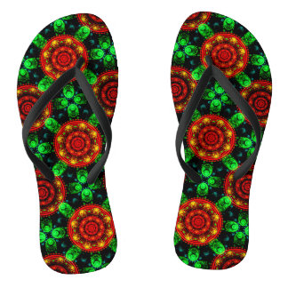 Chanclas Patrón abstracto boho elegante moderno floral #504