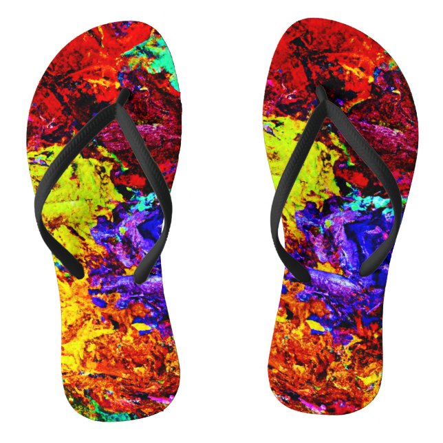 Chanclas Patrón abstracto colorido impresionante (Plantilla)