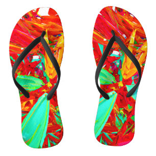 Chanclas Patrón abstracto de colores vibrantes
