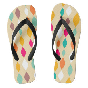 Chanclas Patrón abstracto de estilo retro