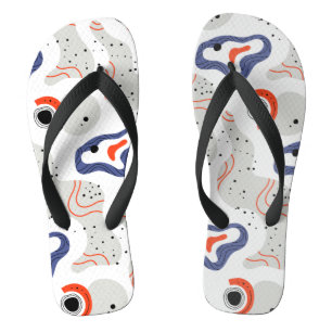 Chanclas Patrón abstracto de zancos y curvas elegantes
