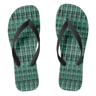 Chanclas Patrón abstracto retro de platillos a cuadros de c
