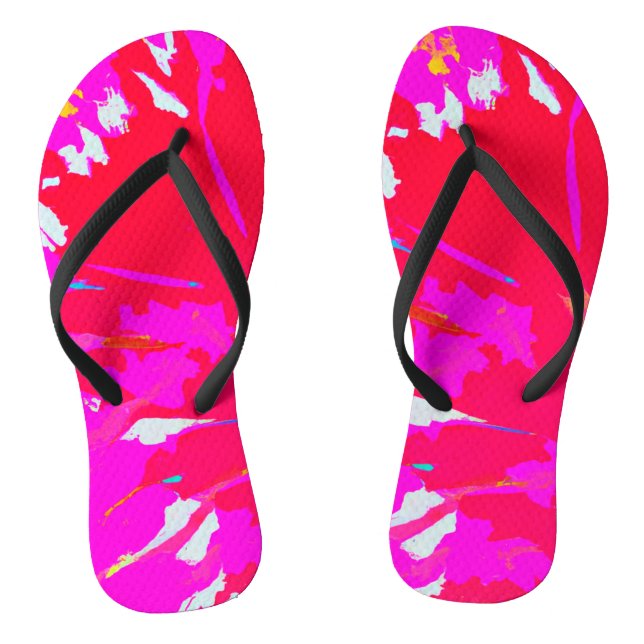 Chanclas Patrón abstracto rosa elegante (Plantilla)