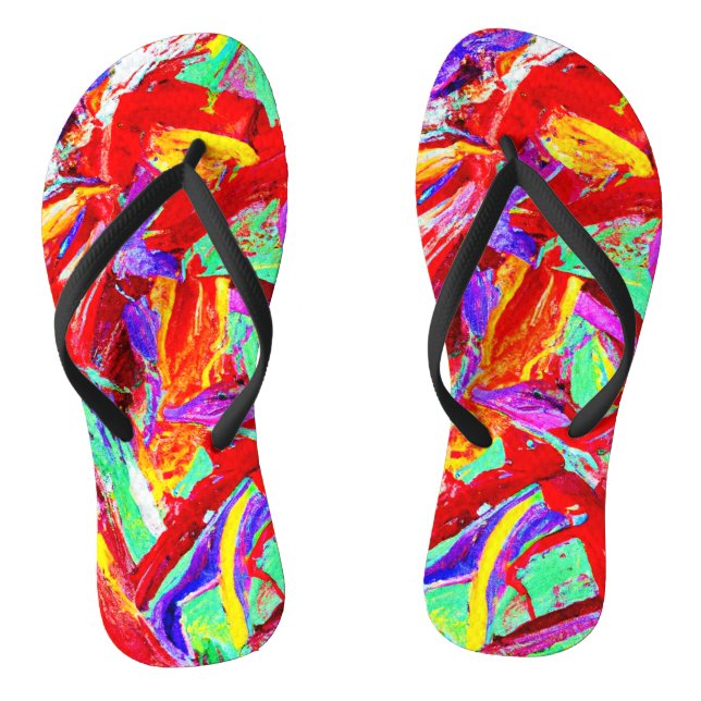 Chanclas Patrón abstracto vívido (Plantilla)