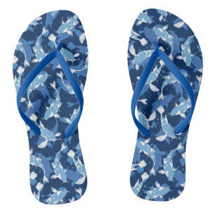 Chanclas Patrón Acuático Azul - Peces Koi