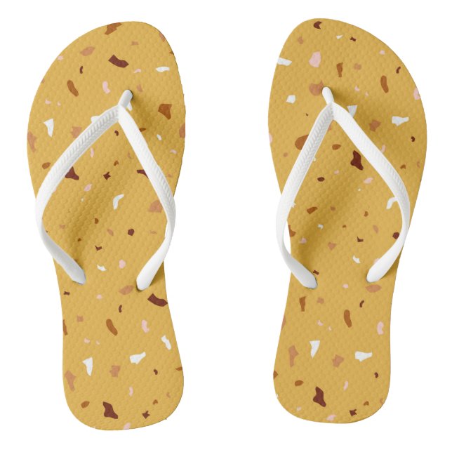 Chanclas Patrón amarillo de Terrazo (Plantilla)