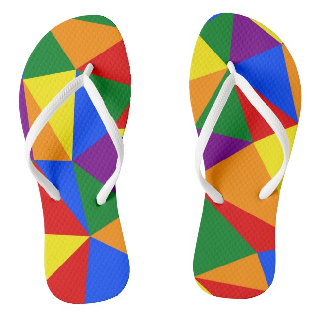 Chanclas Patrón arco iris de polígono (Plantilla)