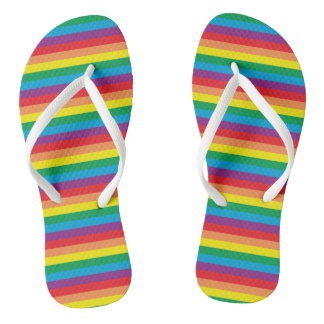 Chanclas Patrón arcoiris simple