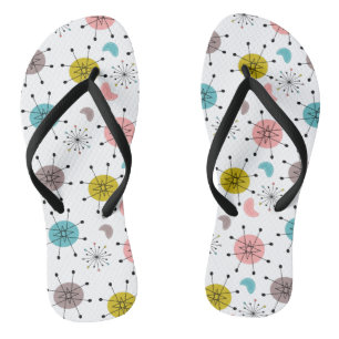 Chanclas Patrón atómico retro explosión de estrella