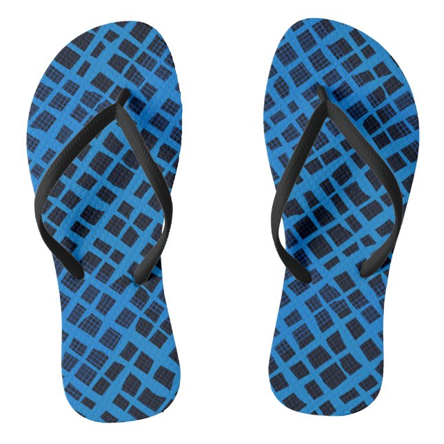 Chanclas Patrón azul controlado B10 negro BG (Plantilla)