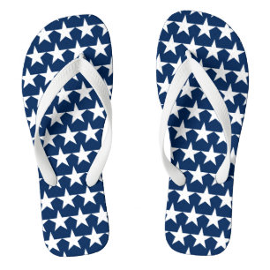 Chanclas Patrón blanco azul marino de las estrellas
