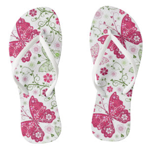 Chanclas Patrón blanco floral