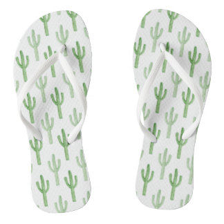 Chanclas Patrón Cactus de color de agua