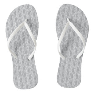 Chanclas Patrón Chevron dibujado a mano gris