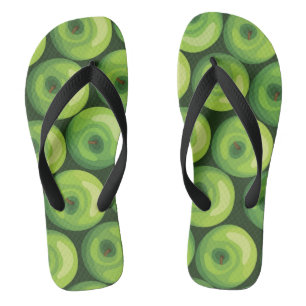 Chanclas Patrón con manzanas verdes
