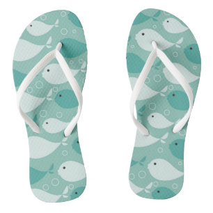 Chanclas patrón con peces 2