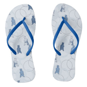 Chanclas patrón con un oso pardo