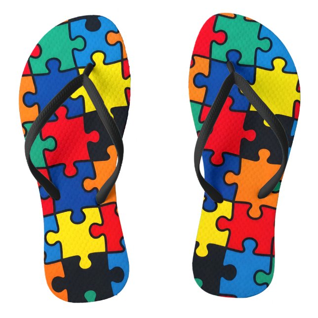 Chanclas Patrón continuo de piezas de rompecabezas abstract (Plantilla)