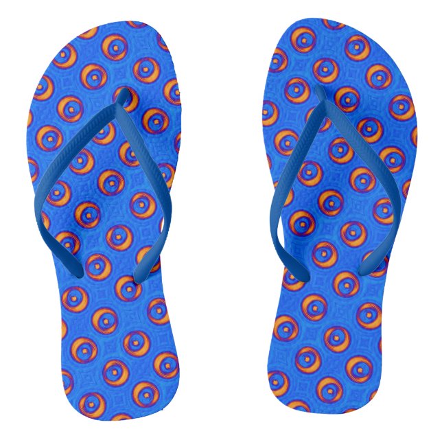 Chanclas patrón COOL azul y amarillo (Plantilla)