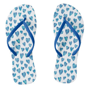 Chanclas Patrón Corazón Azul Cuto