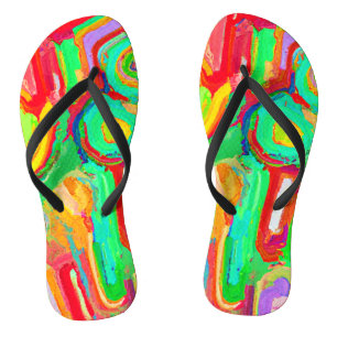 Chanclas Patrón de abstracción colorido