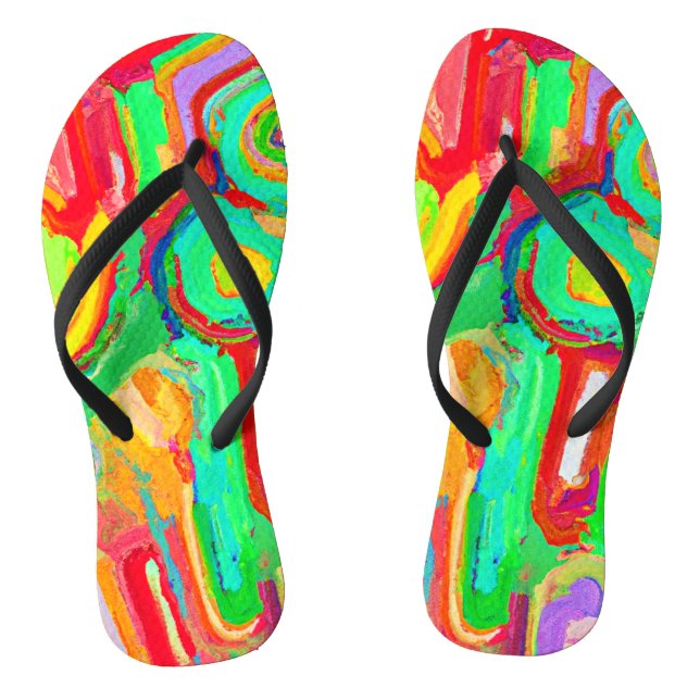 Chanclas Patrón de abstracción colorido (Plantilla)