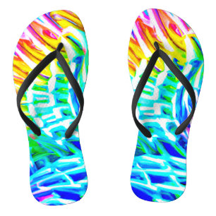 Chanclas Patrón de abstracciones coloridas