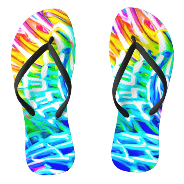 Chanclas Patrón de abstracciones coloridas (Plantilla)