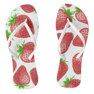 Chanclas Patrón de acuarela de fresas