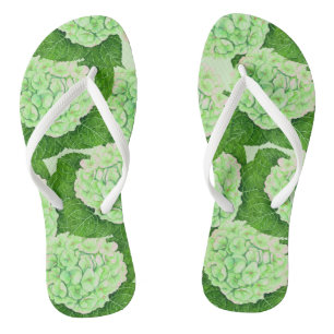 Chanclas Patrón de acuarela de Hydrangea